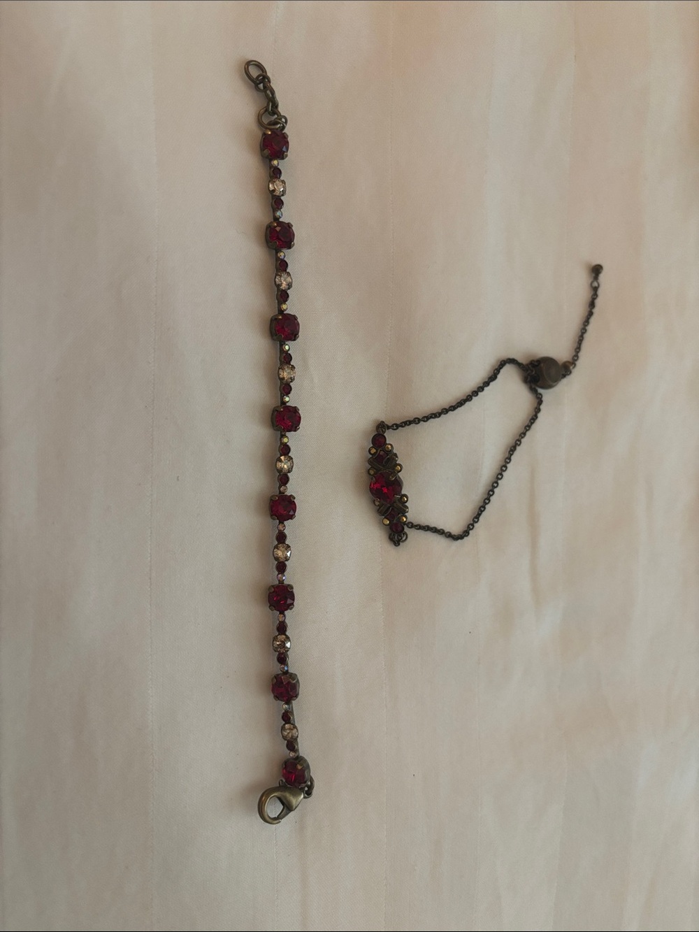 Sorrelli Ruby Red Crystal Bracelet Set